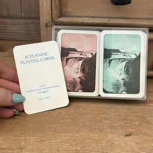 Double Deck Iceland Bridge Playing Cards “Mugg’s Cards” Gullfoss Waterfall 1977